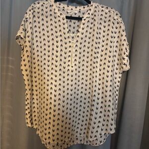 Maurices Black and White Patterned Blouse